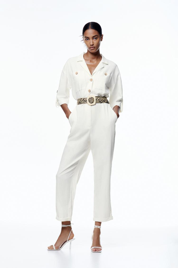 Buttoned jumpsuit zara sales